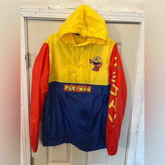 Pac Man Other - Pac-Man Video Game Hoodie Windbreaker Jacket